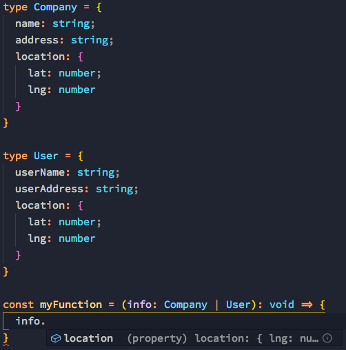 typescript union type assignment