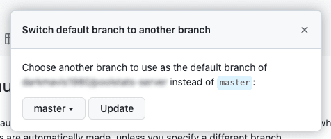 Switch default branch