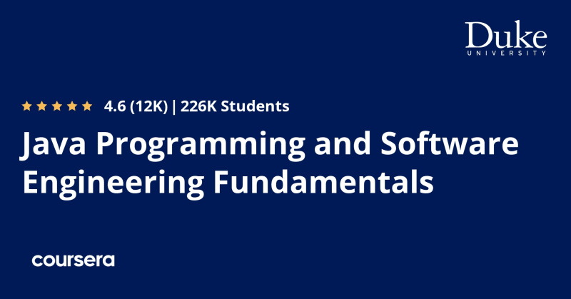 Java Programming and Software Engineering Fundamentals | Coursera