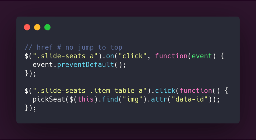 Button click event listeners code