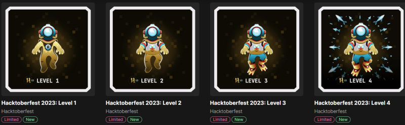 Hacktoberfest badges