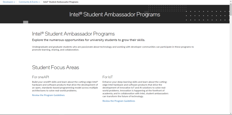 Intel Student Ambassador