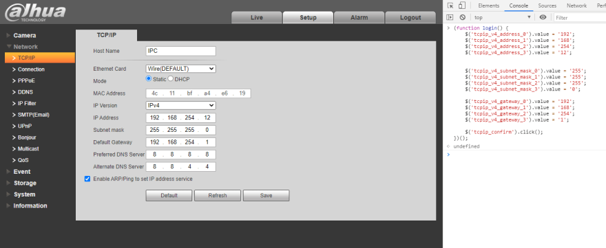 Dahua nvr sale network setup
