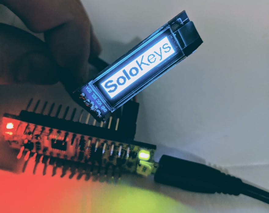SoloKeys logo on OLED, courtesy of Rust