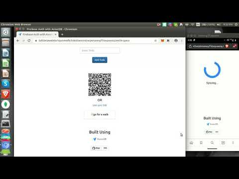 AvionDB p2p Sync with QR Code