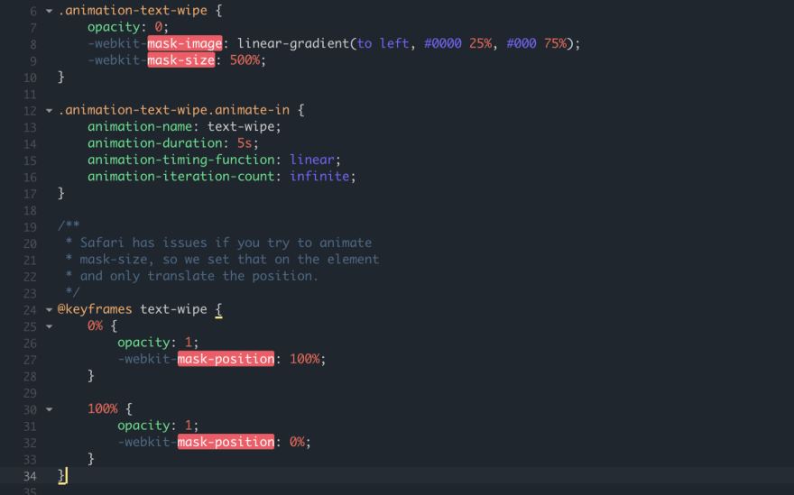 Pure CSS wiping gradient text reveal - DEV Community Pure CSS wiping gradient text reveal - DEV Community