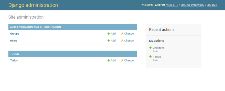 Django Admin Dashboard