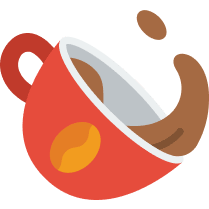 Coffee cup icon - A coffee cup with coffee