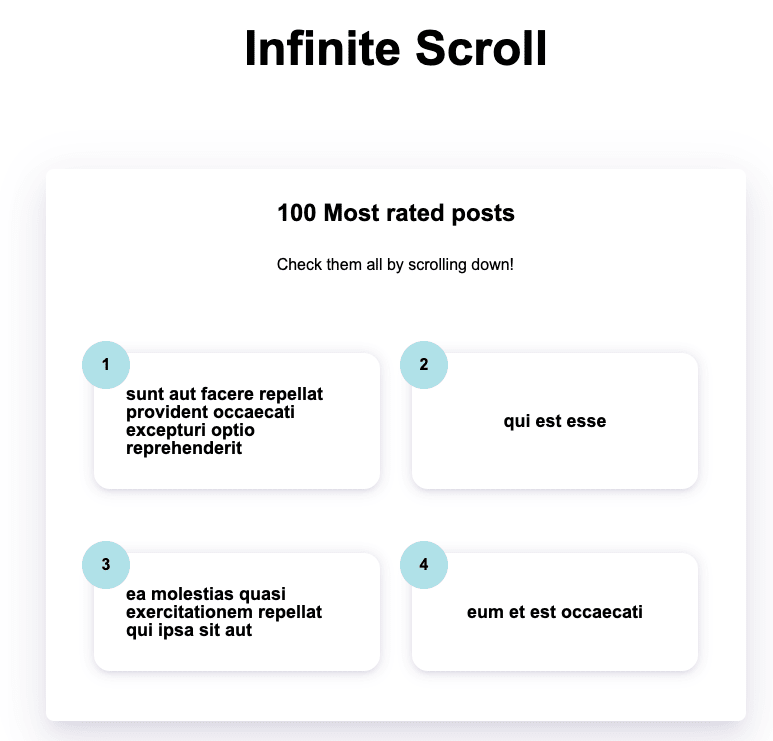  Infinite Scroll without Layout Shifts