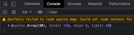 Image shows console output of React code on initial render