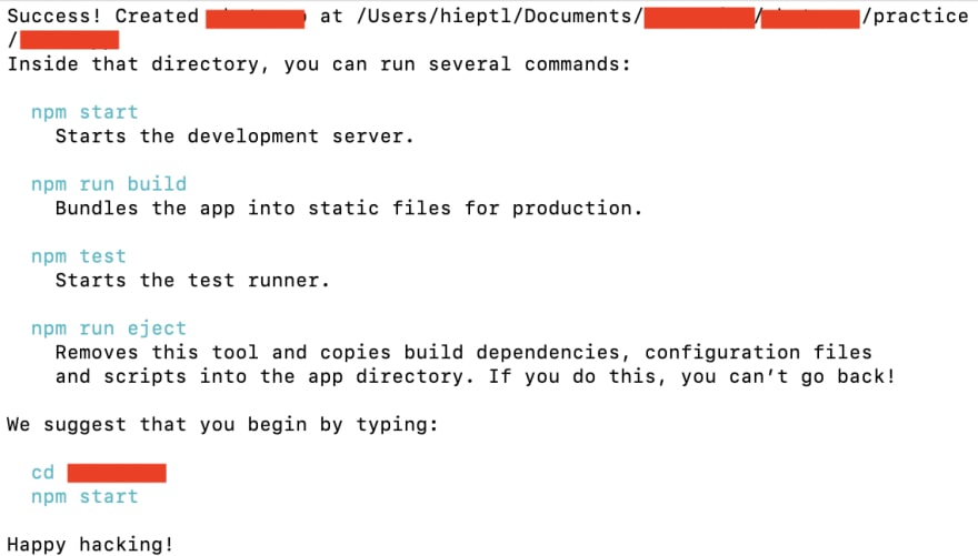 Create a new React project