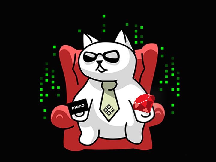 The monobank cat with ruby