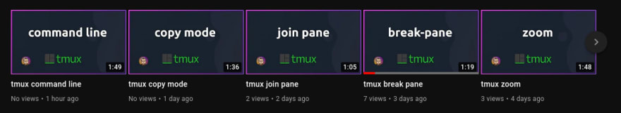 tmux playlist on youtub