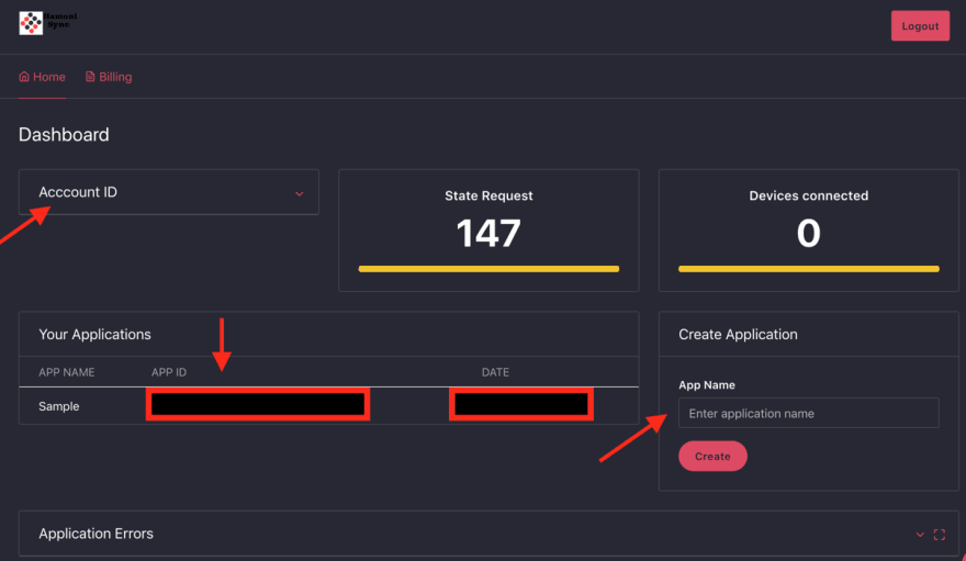 Hamoni dashboard