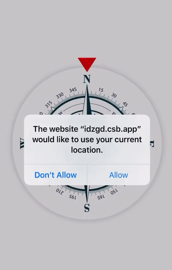 Use of compass in mobile new arrivals