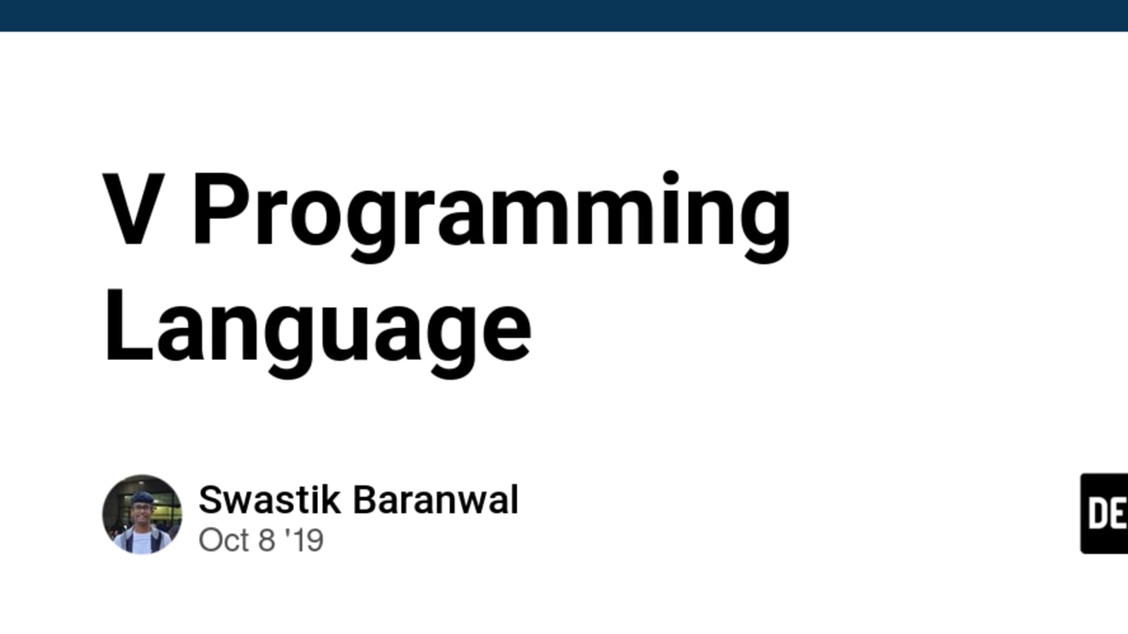 V Programming Language - DEV Community