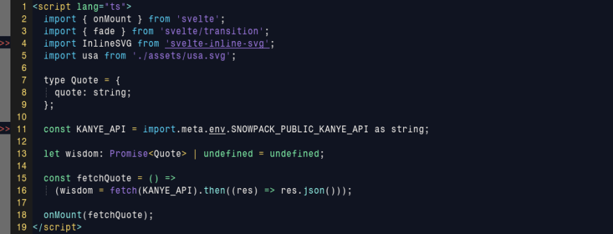 svelte + ts error in vim