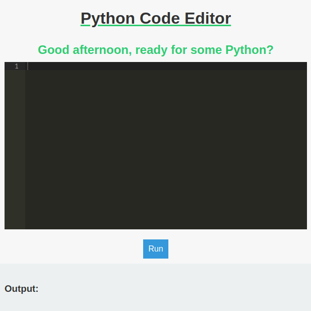 How to build an online python code editor using Ace - DEV Community