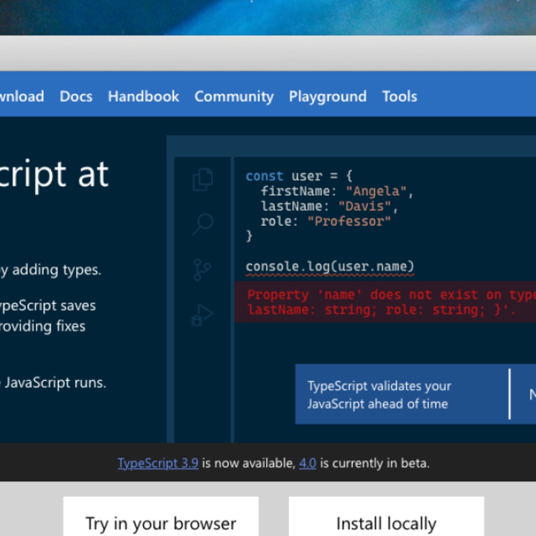 Announcing the new TypeScript Website - TypeScript