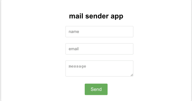 A Mail sender app which coded in reactjs