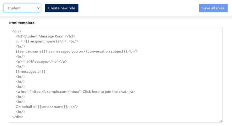 email html template