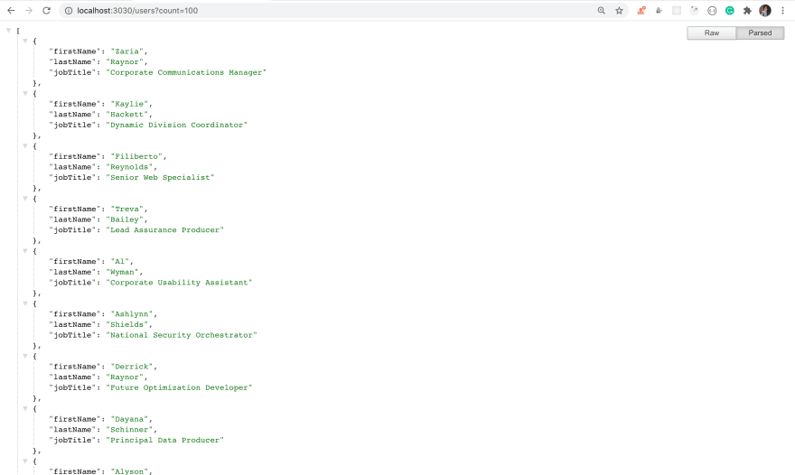 mock data generator