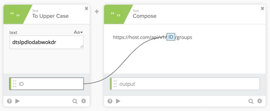 Normalizing text with To Upper Case card