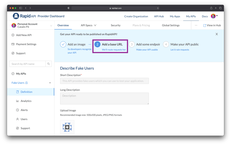 RapidAPI API Dashboard