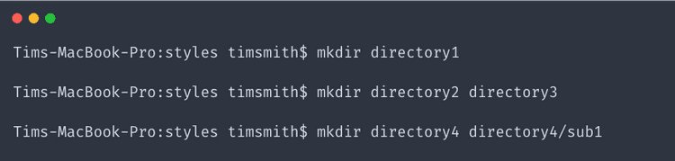 Make Directory, or mkdir