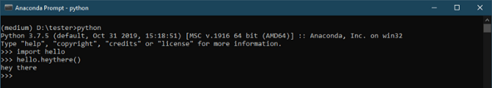 Running the installed module<br>
