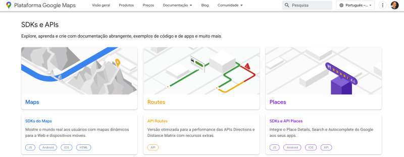 Image Segmentação das APIs do Google Maps