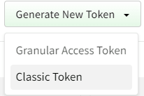 create token button