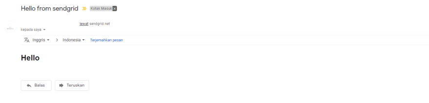 successful sendgrid email