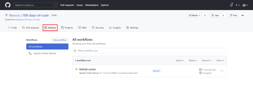 GitHub Action... in action