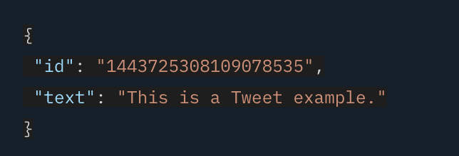 JSON representation of the Tweet