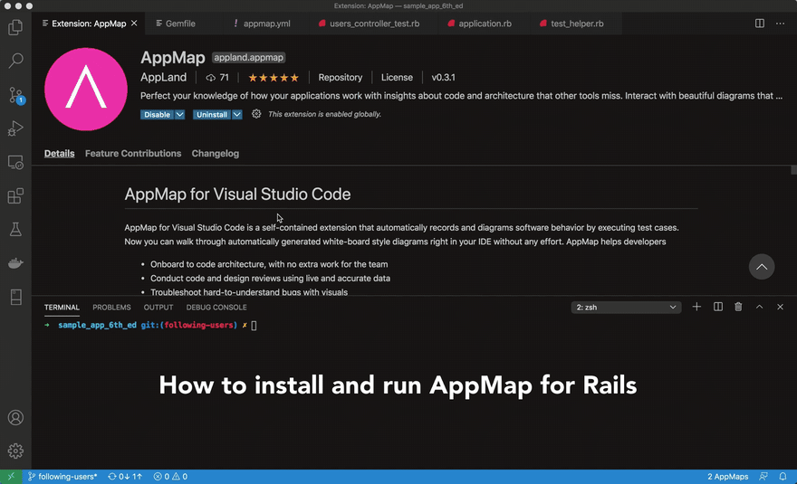 Install appmap