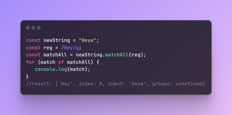 String.prototype.matchAll()