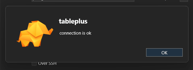 TAbleplus, OK connection