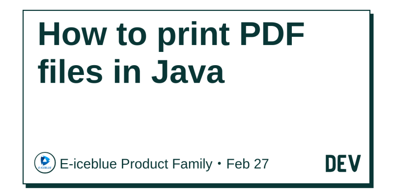 How to print PDF files Java - DEV Community