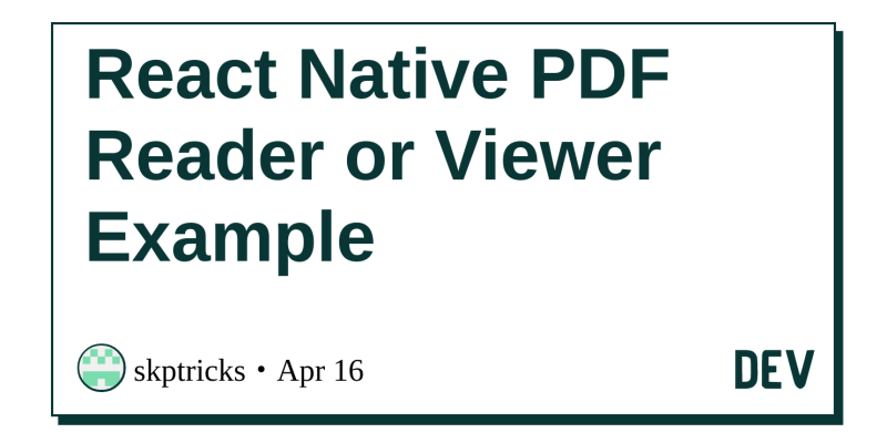 React Native Pdf Reader Or Viewer Example Dev