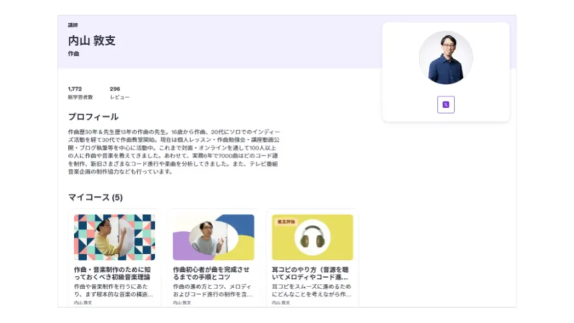 プロフィールコンテンツ