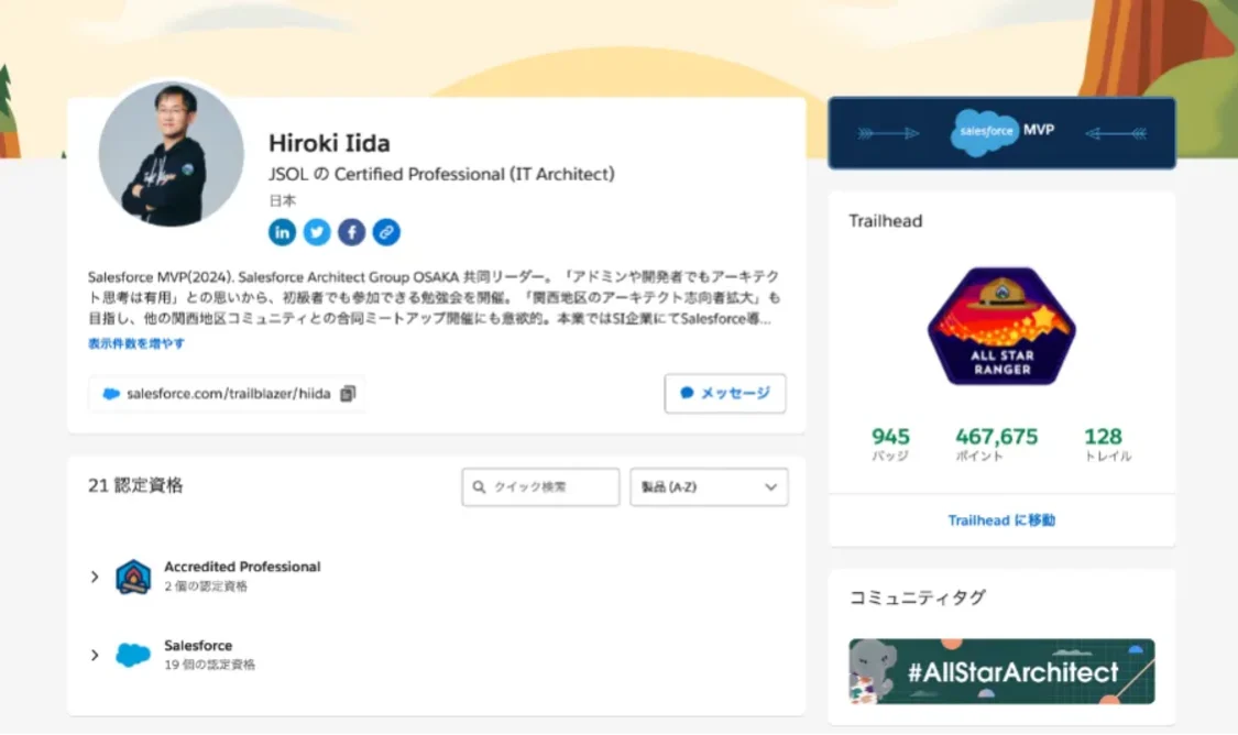 プロフィールコンテンツ