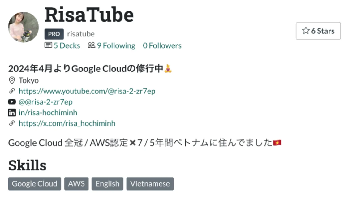 プロフィールコンテンツ