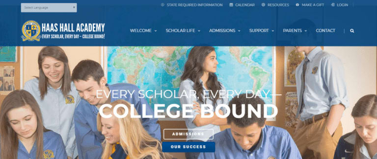 School Website Design Ideas 4 Haas Hall Academy