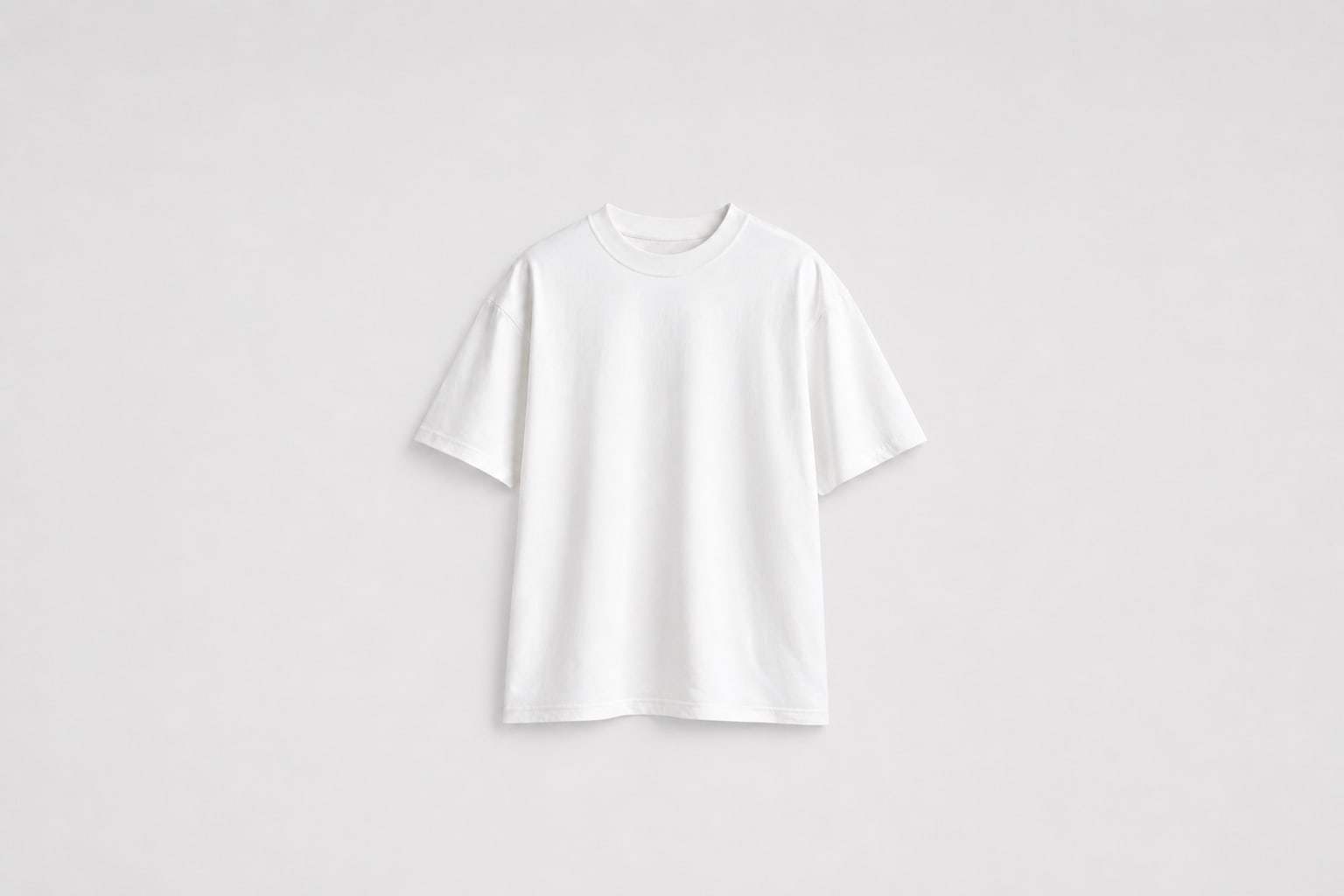 Bone white, cut in structure — Men's Heavyweight 220 GSM Oversized T-Shirt | PRAUXE