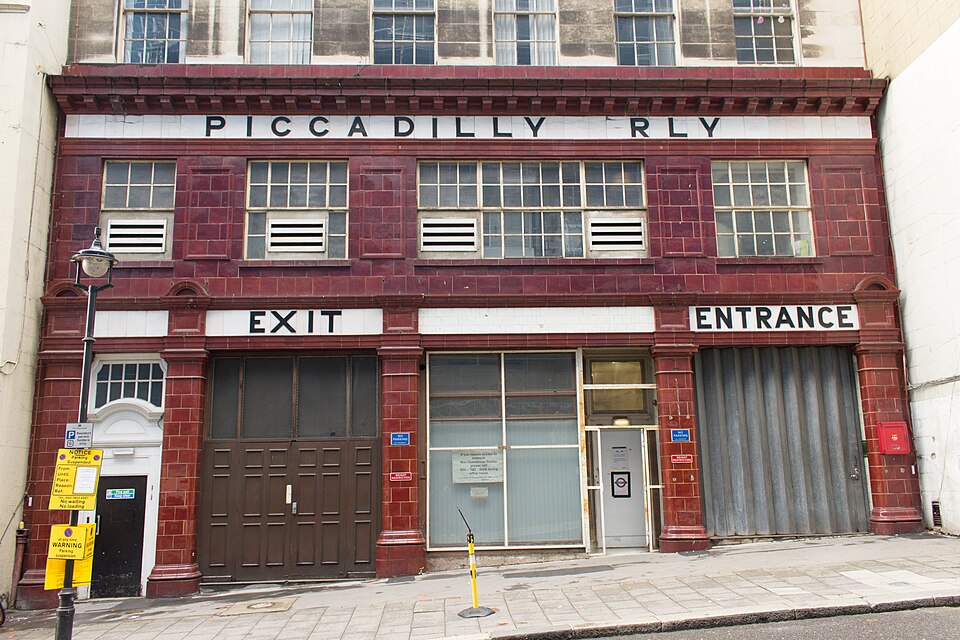 Aldwych tube station exterior London