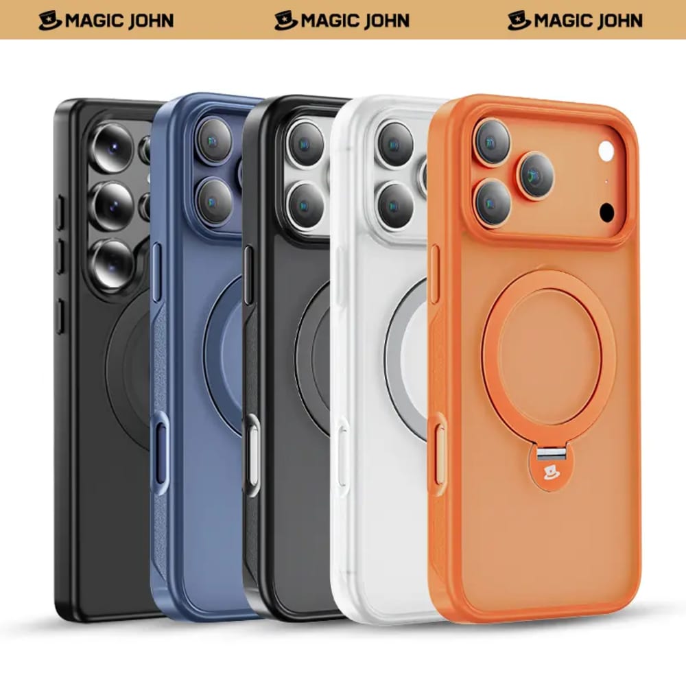 マジックジョン スマホケース Apple iPhone用 MagSafe対応 360°回転スタンド付