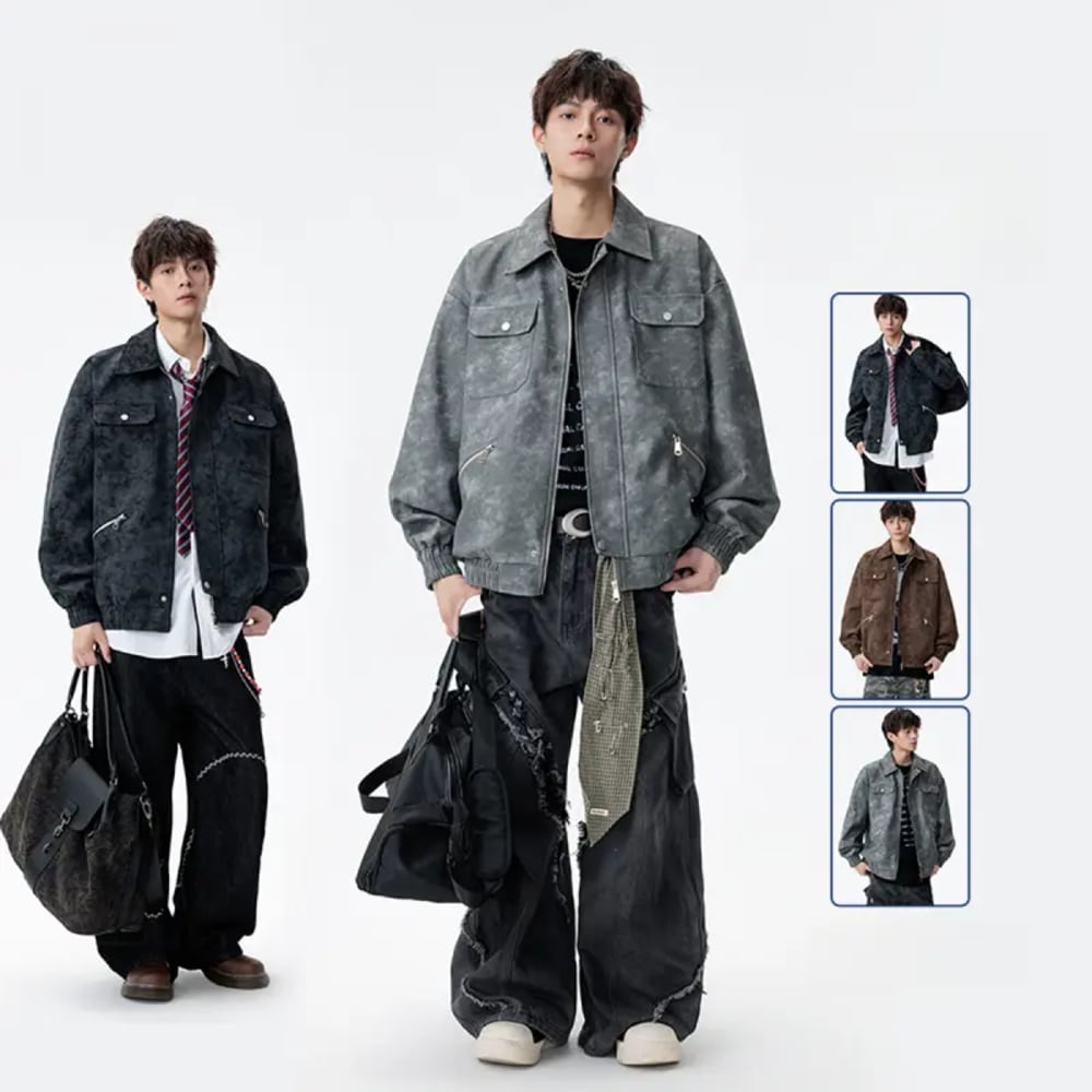 マラードカラーのレトロ革ジャン！ モードな空港スタイルで、大人のイケ悪い雰囲気を