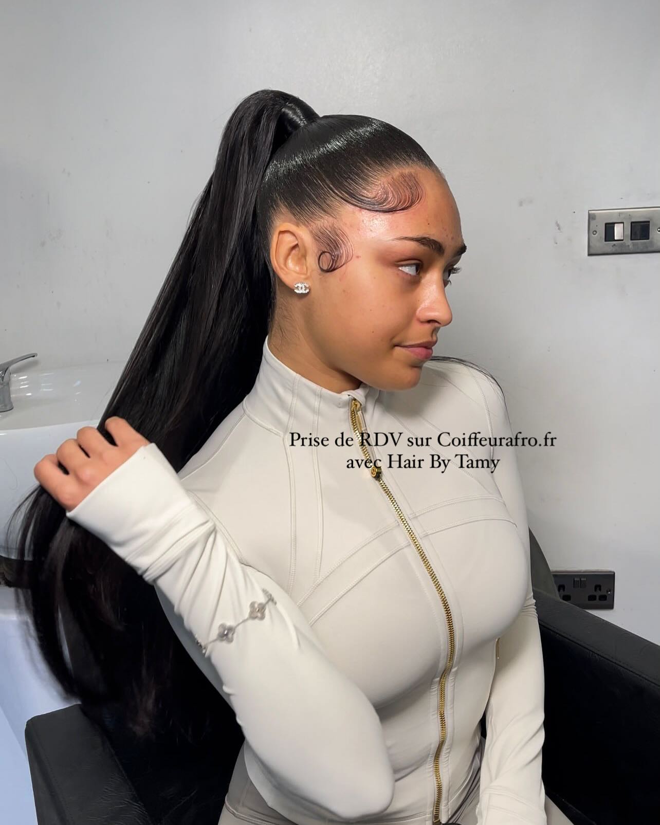 Knotless braids réalisées à Clamart, tresses sans nœud sur cheveux naturels. (6)