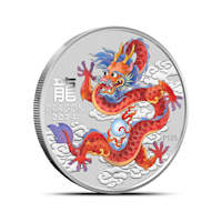 Buy 2024 1/2 oz Colorized Australian Silver Lunar Red Dragon